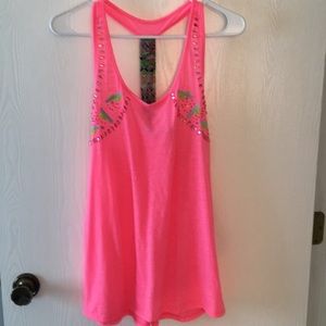 Hot pink racer back tank